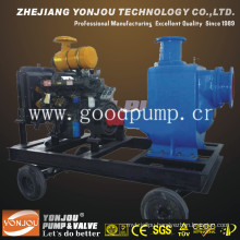 Mobile Trolley Mounted Non Clogging Diesel Engine Driven Pump
